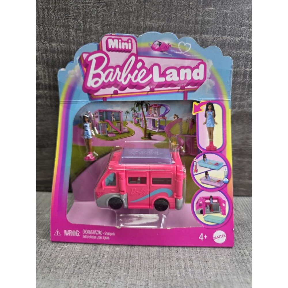 Mattel - Barbie - Mini BarbieLand Dream Camper - Doll & Vehicle New Stocking g26